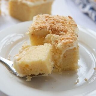 COCONUT TOPPED, CREAM CHEESE SHEET CAKE