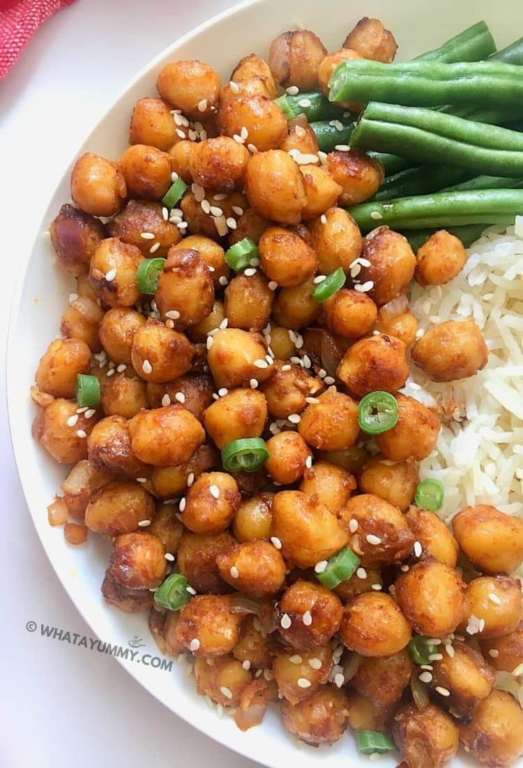 Vegan Sticky Sesame Chickpea Recipe